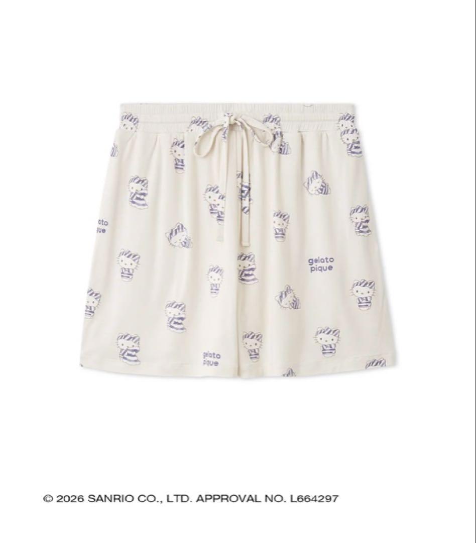 ジェラートピケ【サンリオハウス】ワンポイントTシャツ& ショートパンツ2点セット