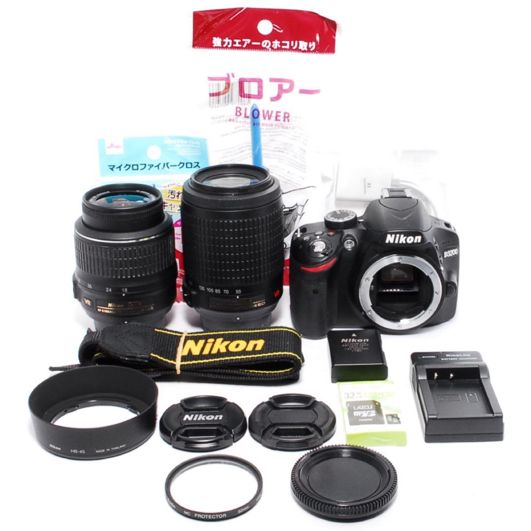ショット数少なめ◆Nikon D3200◆すぐ使える◆一眼レフカメラ◆スマホ転送