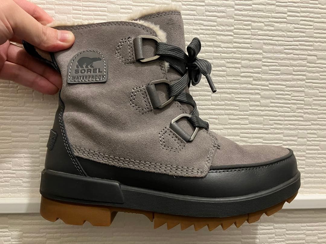 【美品】SOREL ソレル スノーブーツ グレー 防水 防寒 2〜3回着用