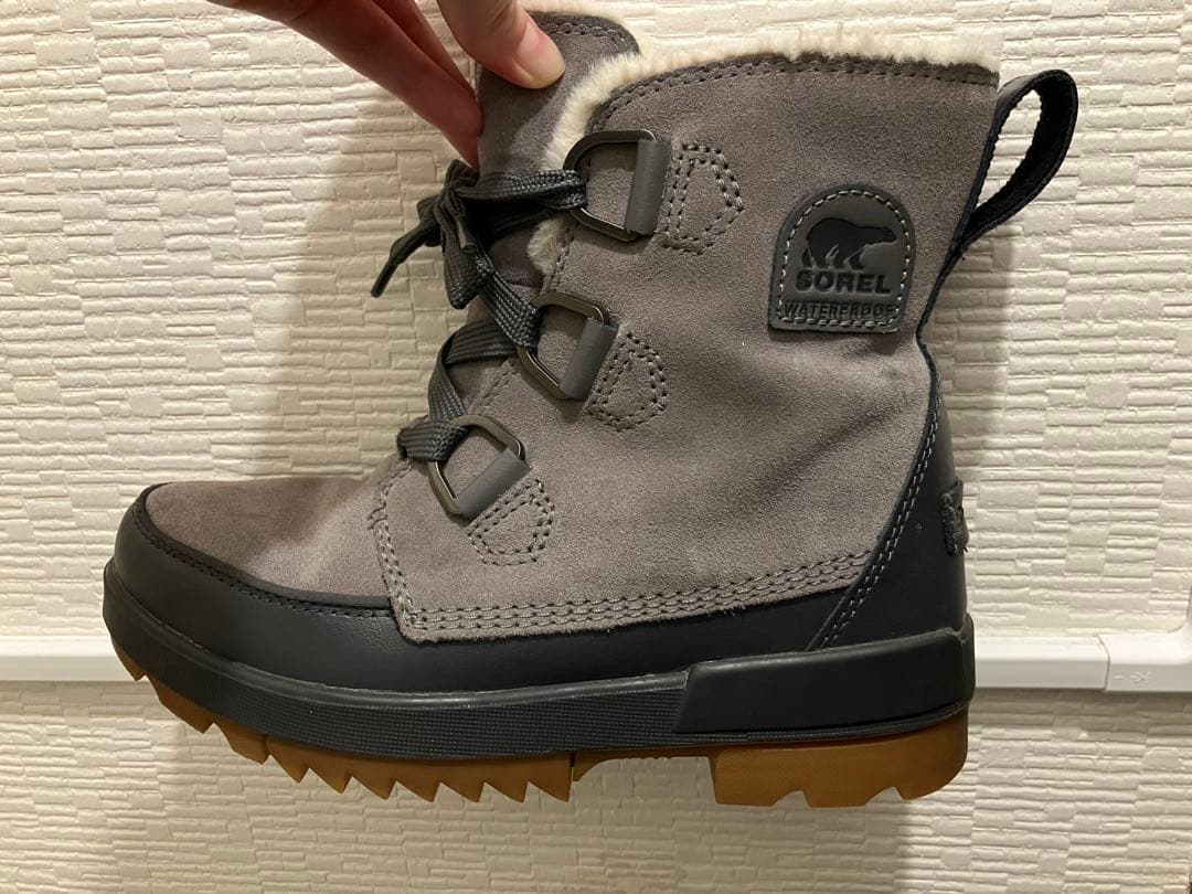 【美品】SOREL ソレル スノーブーツ グレー 防水 防寒 2〜3回着用
