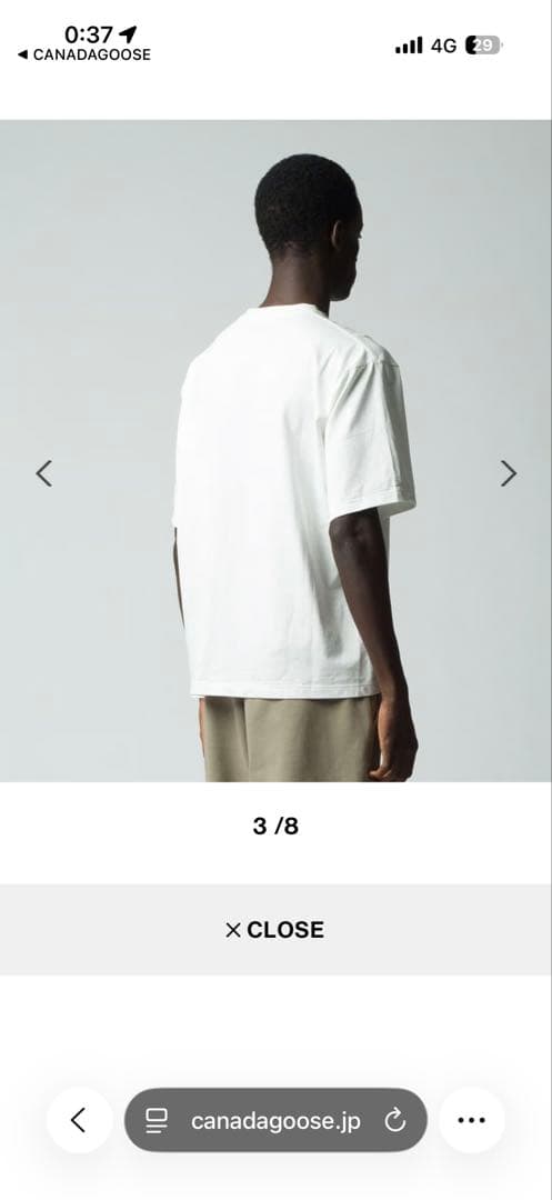 【新品未使用品】カナダグース　ホワイト リラックスフィット Tシャツ　S