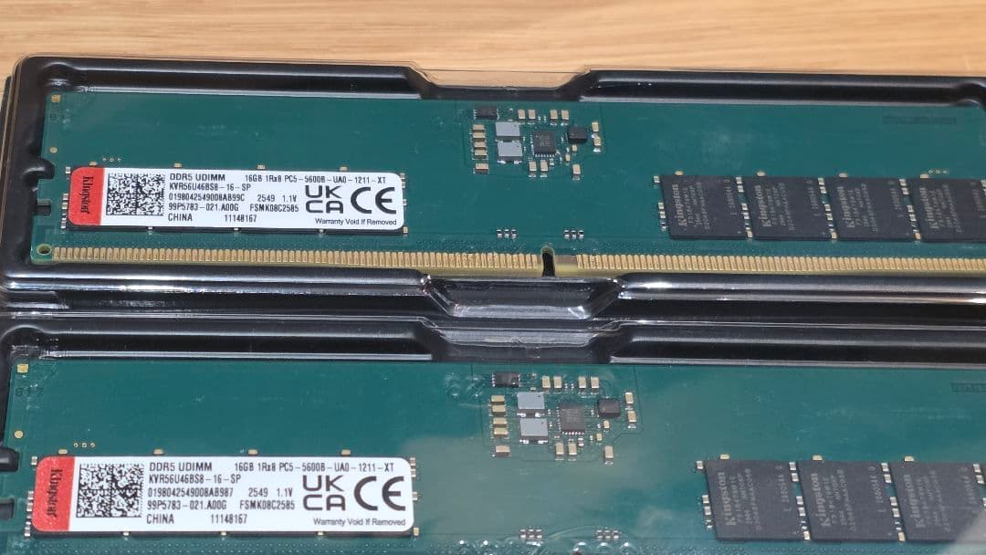 萩*原様 【スピード発送】 Kingston DDR5 16GB PC5-560