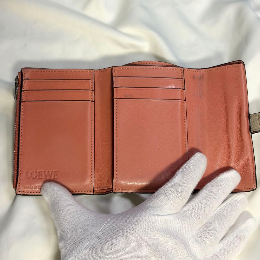 B*様 LOEWE ロエベ トライフォールド バーティカルウォレット バイカラー