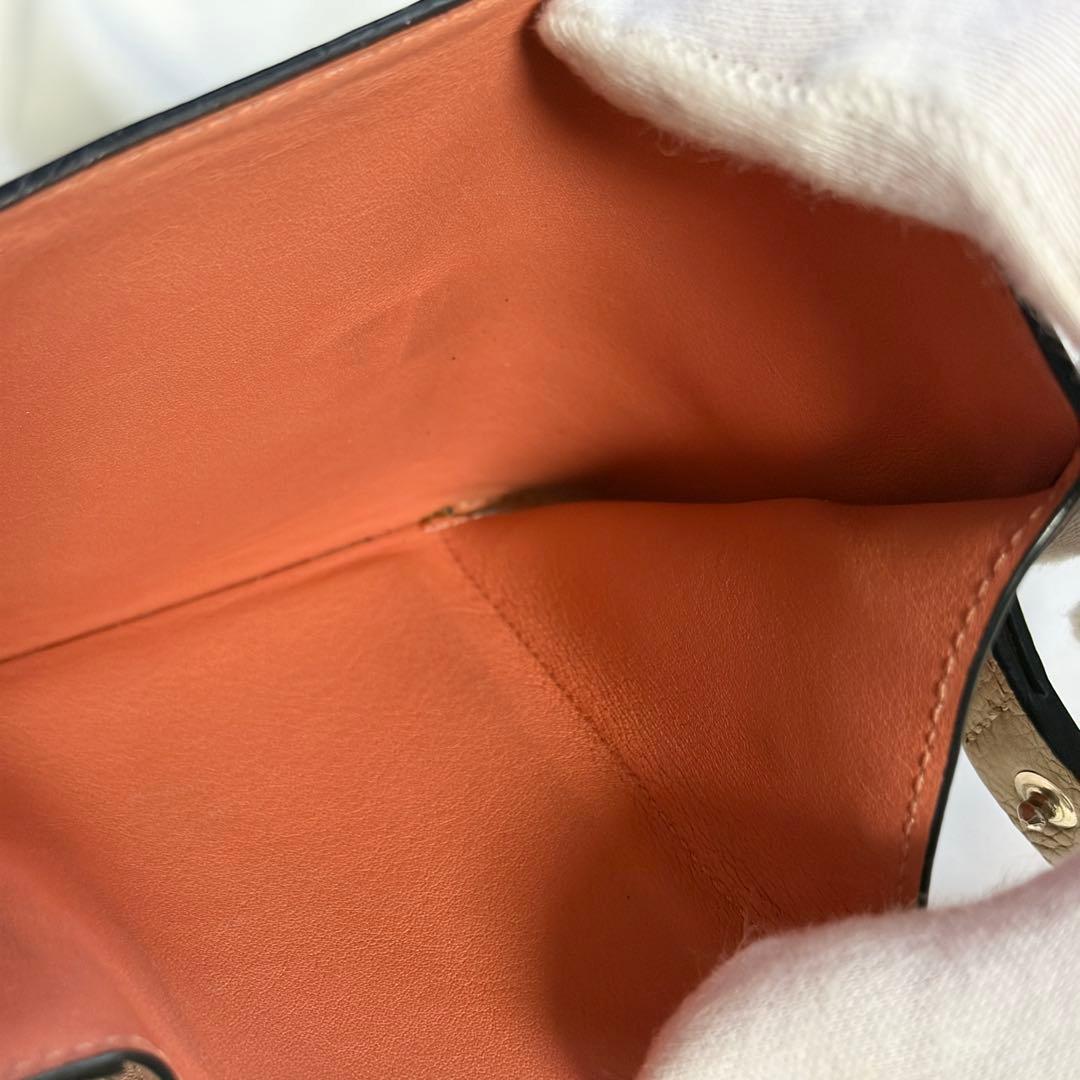 B*様 LOEWE ロエベ トライフォールド バーティカルウォレット バイカラー