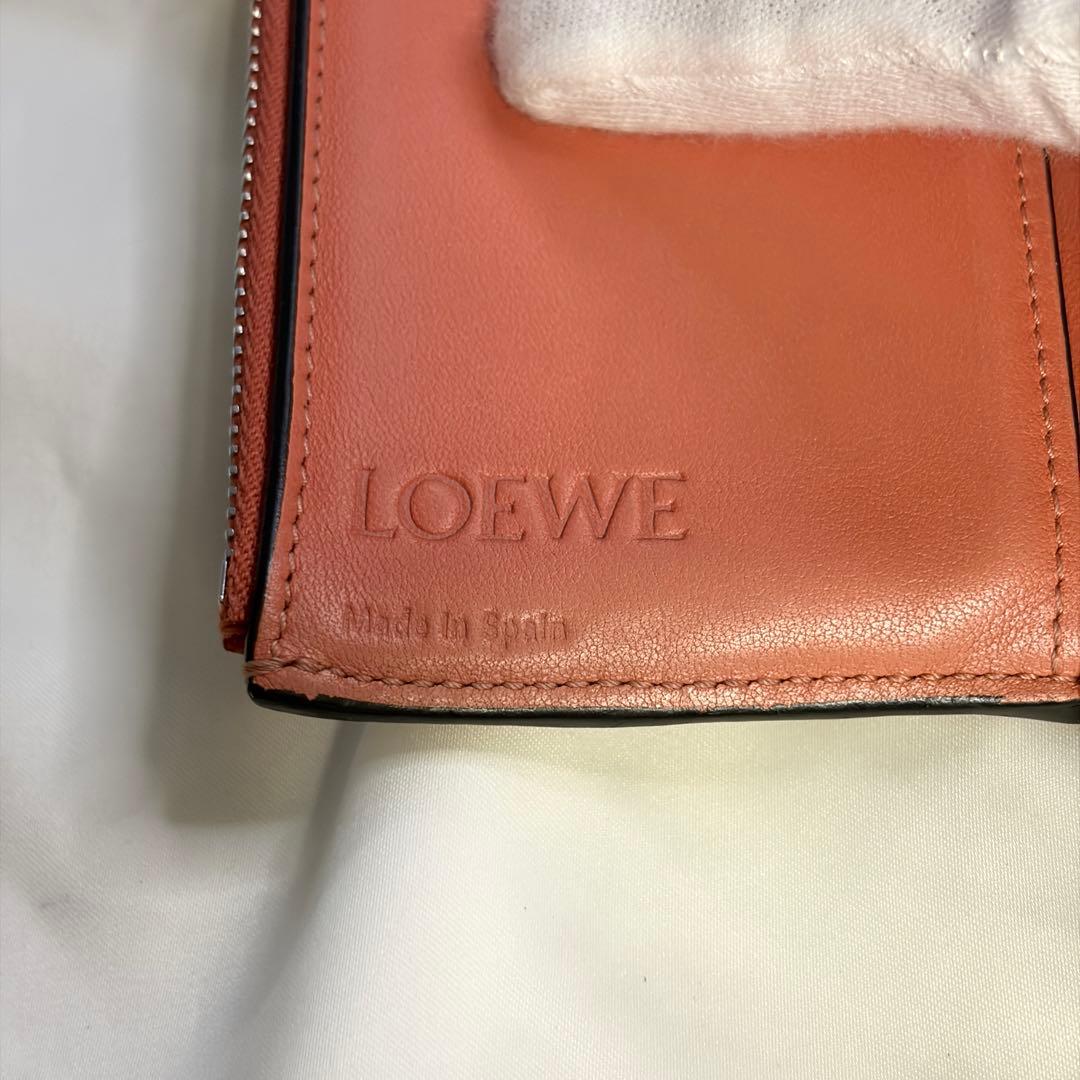 B*様 LOEWE ロエベ トライフォールド バーティカルウォレット バイカラー