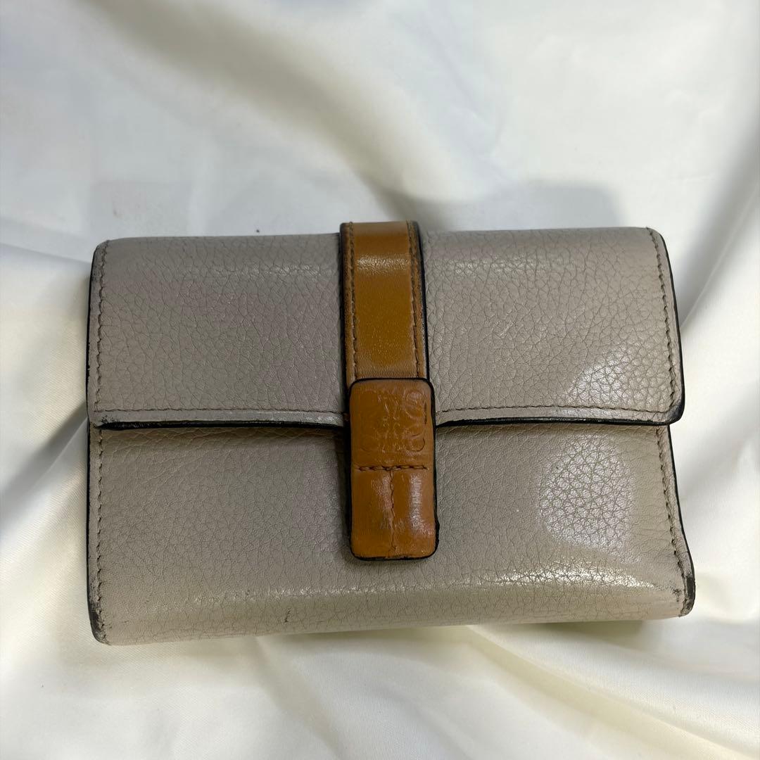 B*様 LOEWE ロエベ トライフォールド バーティカルウォレット バイカラー