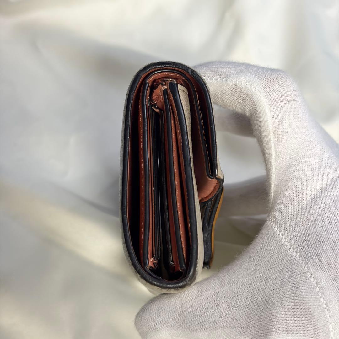 B*様 LOEWE ロエベ トライフォールド バーティカルウォレット バイカラー