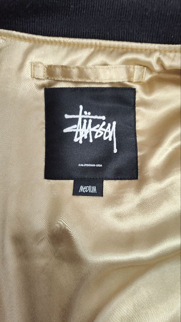 値下げ済みです　STUSSYブラック MA-1 フライトジャケット☆美品です☆