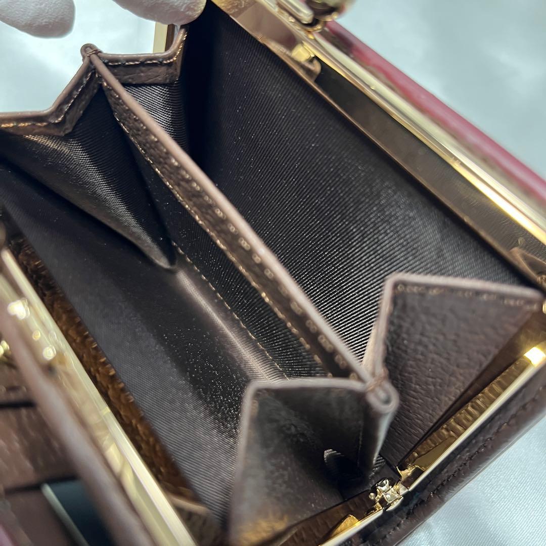 新品Vivienne Westwood 茶 コーヒー 蝶々留め 二つ折り財布