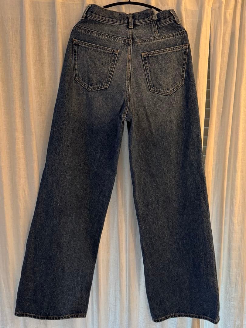 【美品】MOUSSY CROSS WAIST WIDE STRAIGHT