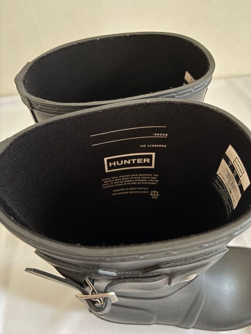 【ほぼ未使用】HUNTER ハンター　ブラック長靴　レインブーツ　U6