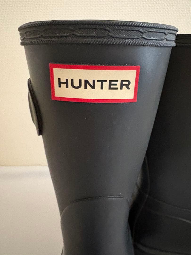 【ほぼ未使用】HUNTER ハンター　ブラック長靴　レインブーツ　U6