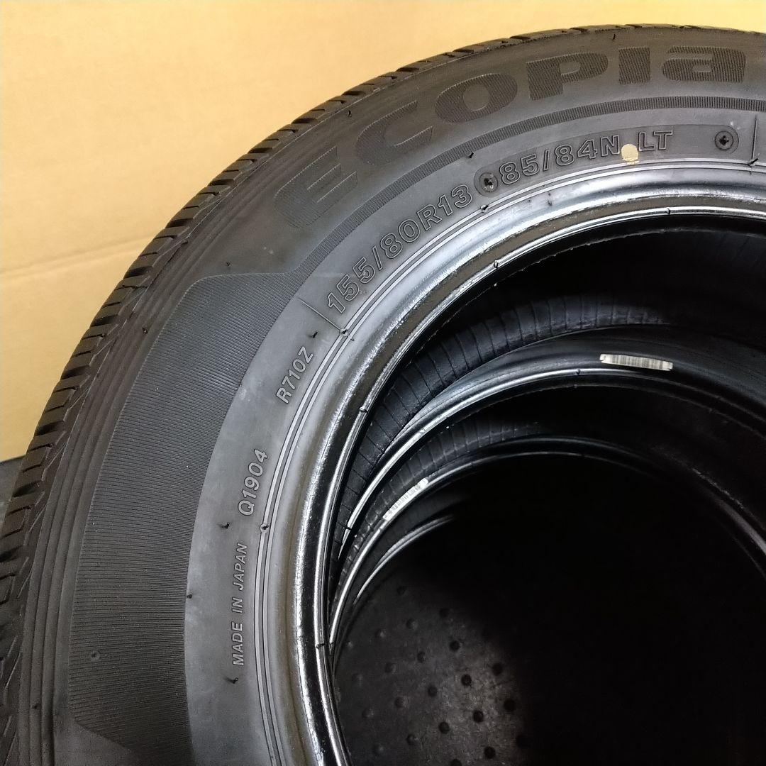 ★バリ山 155/80R13 LT ブリヂストン エコピア R710 4本セット