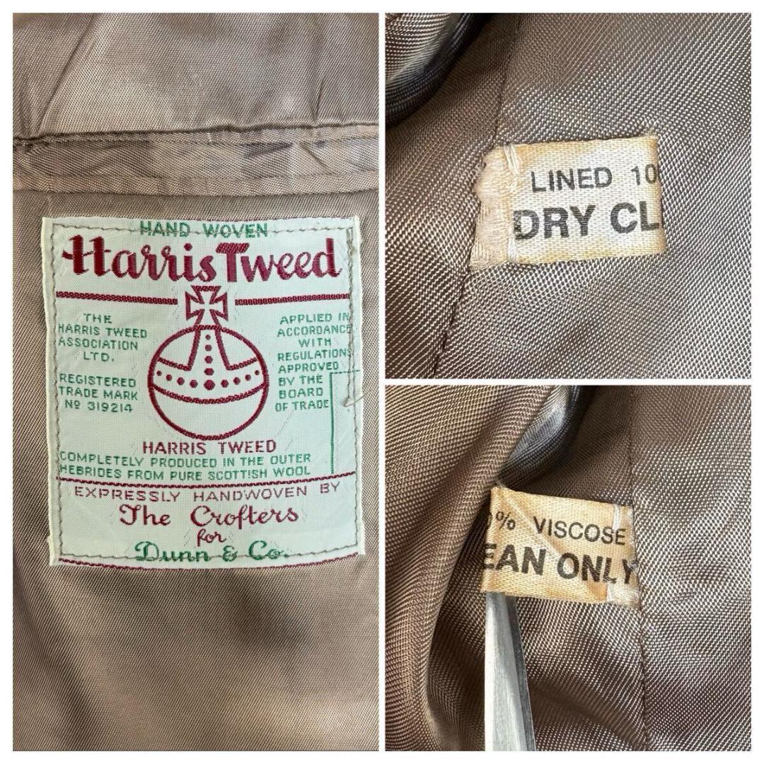 【美品】Dunn&Co ハリスツイード ブレザー くるみボタン M 英国製