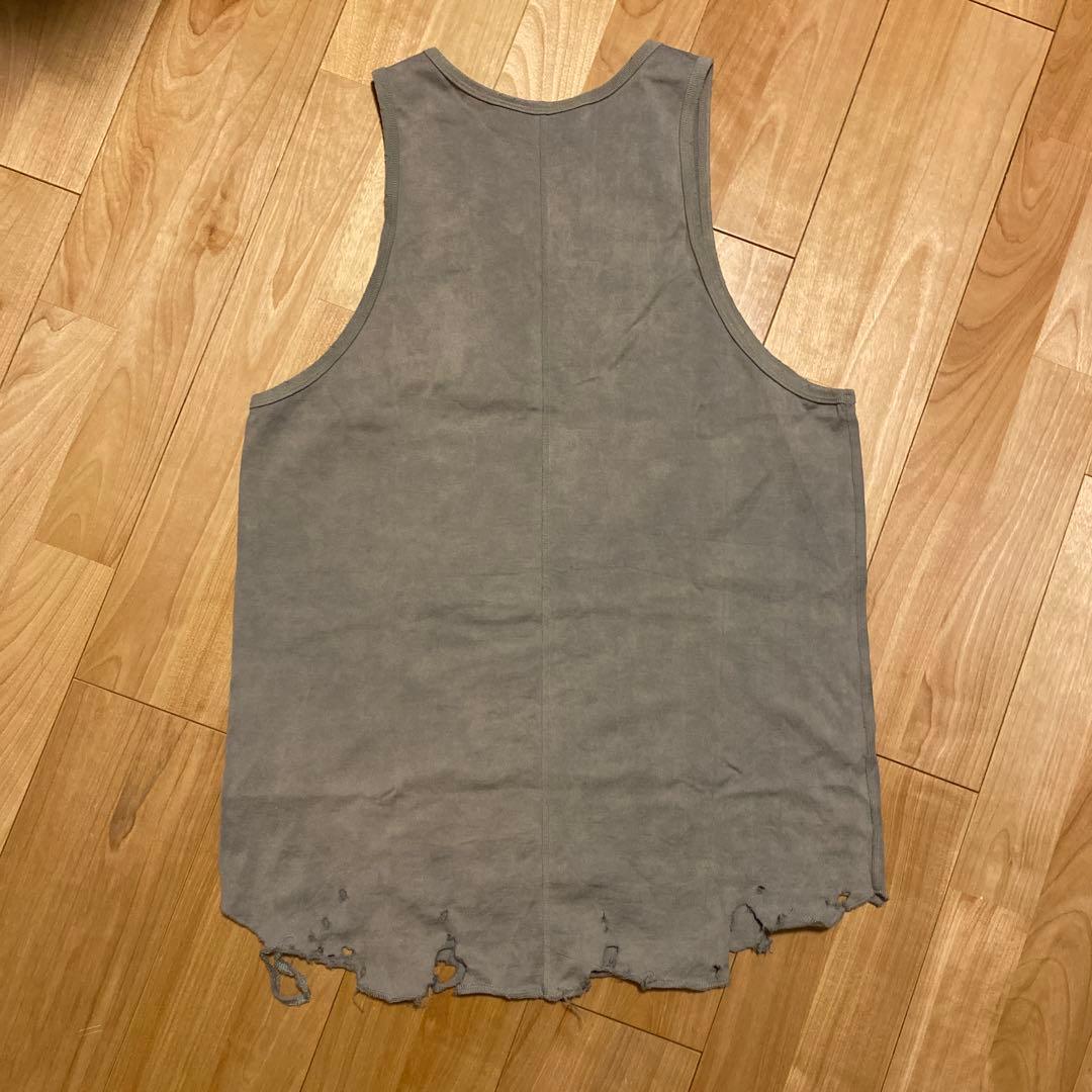 トップス ANCELLM DAMAGE TANK TOP GRAY 1