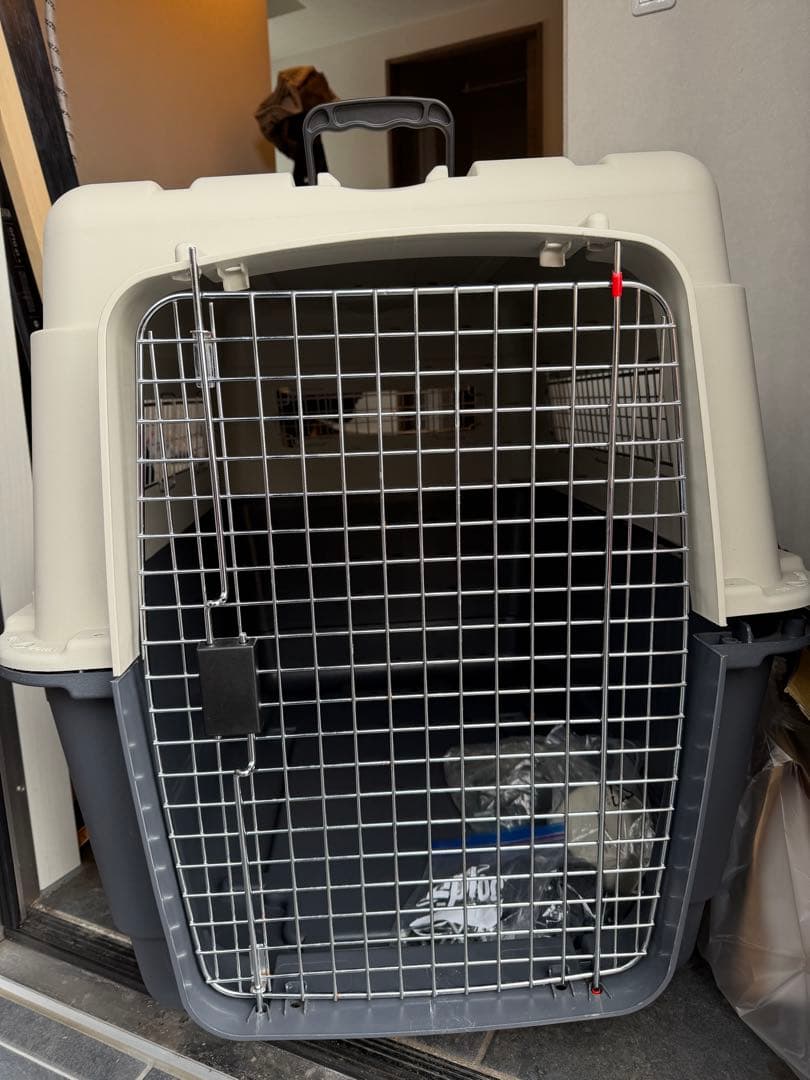 中型犬用キャリーバッグ グレー/ホワイト