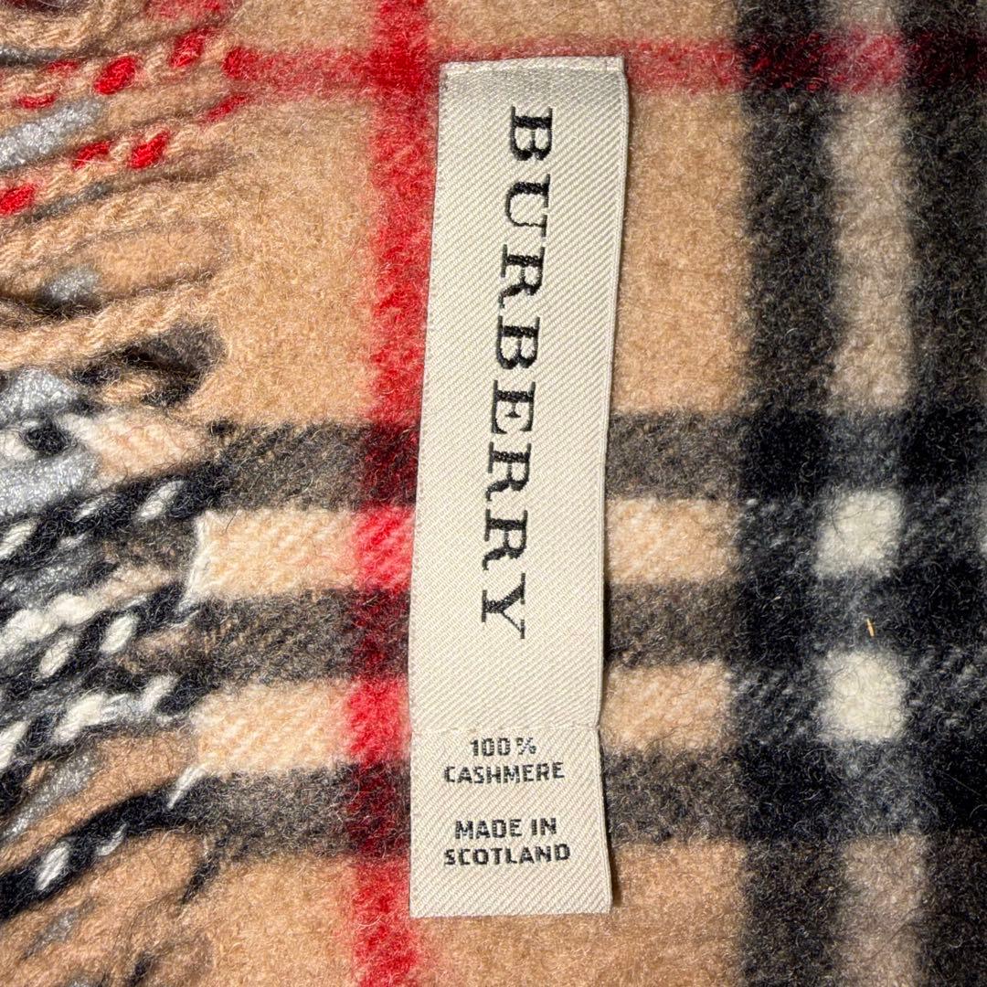 BURBERRY マフラー カシミヤ100% ノバチェック ベージュ バーバリー