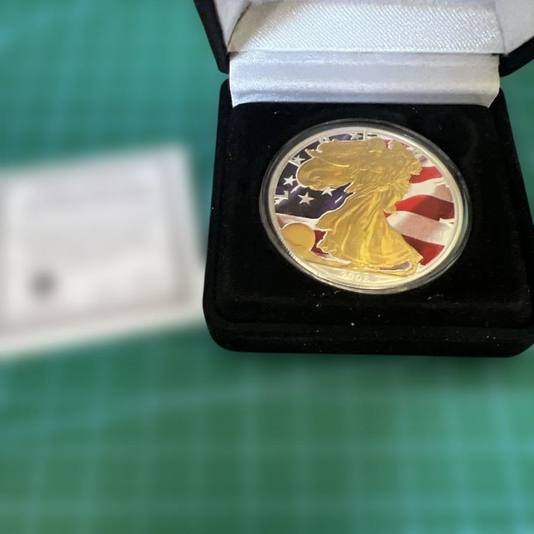 【銀貨】米国 アメリカンイーグル 2008年 ゴールドホログラム　コレクター垂涎