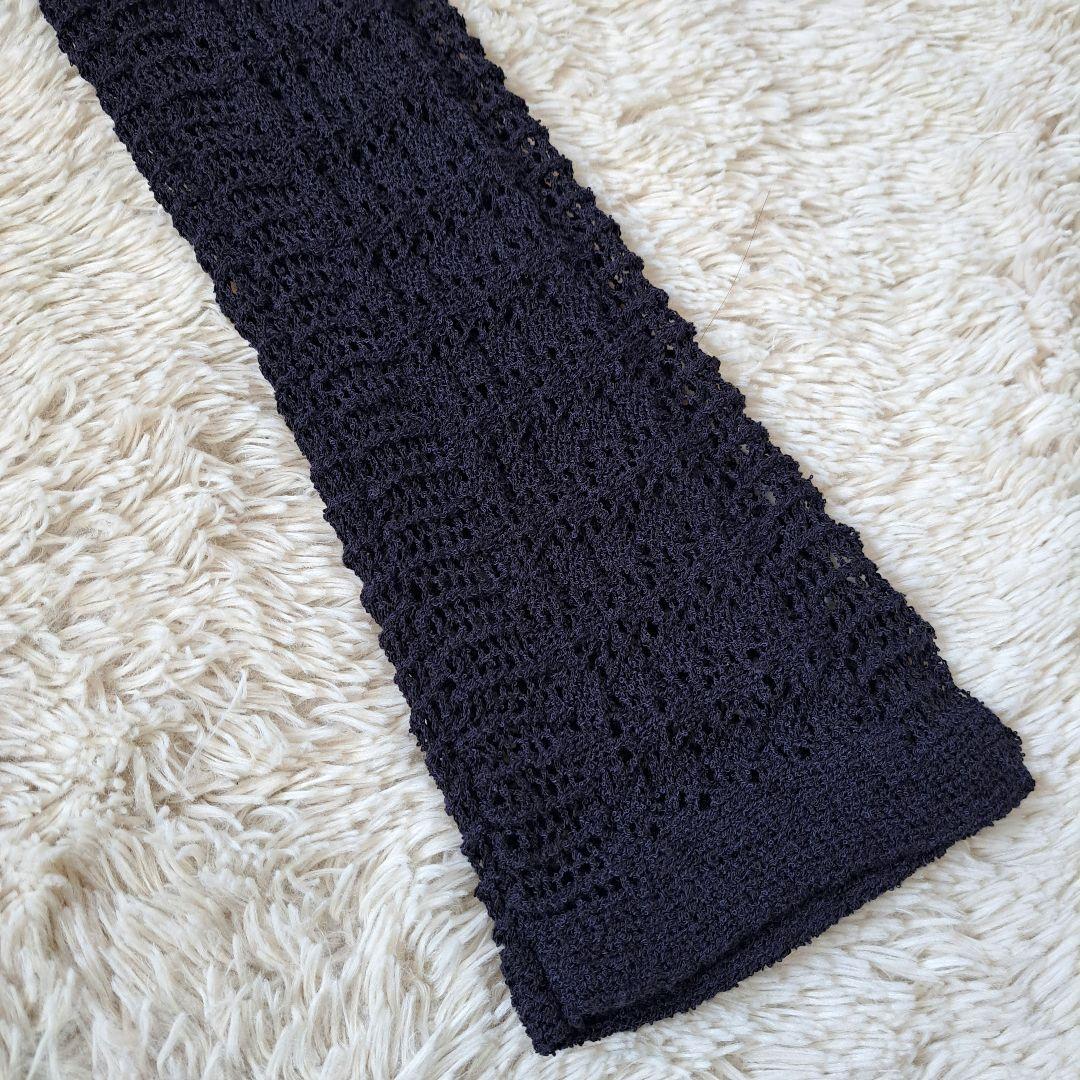 25SS anuke ミックスニットシャツ カーディガン ネイビー