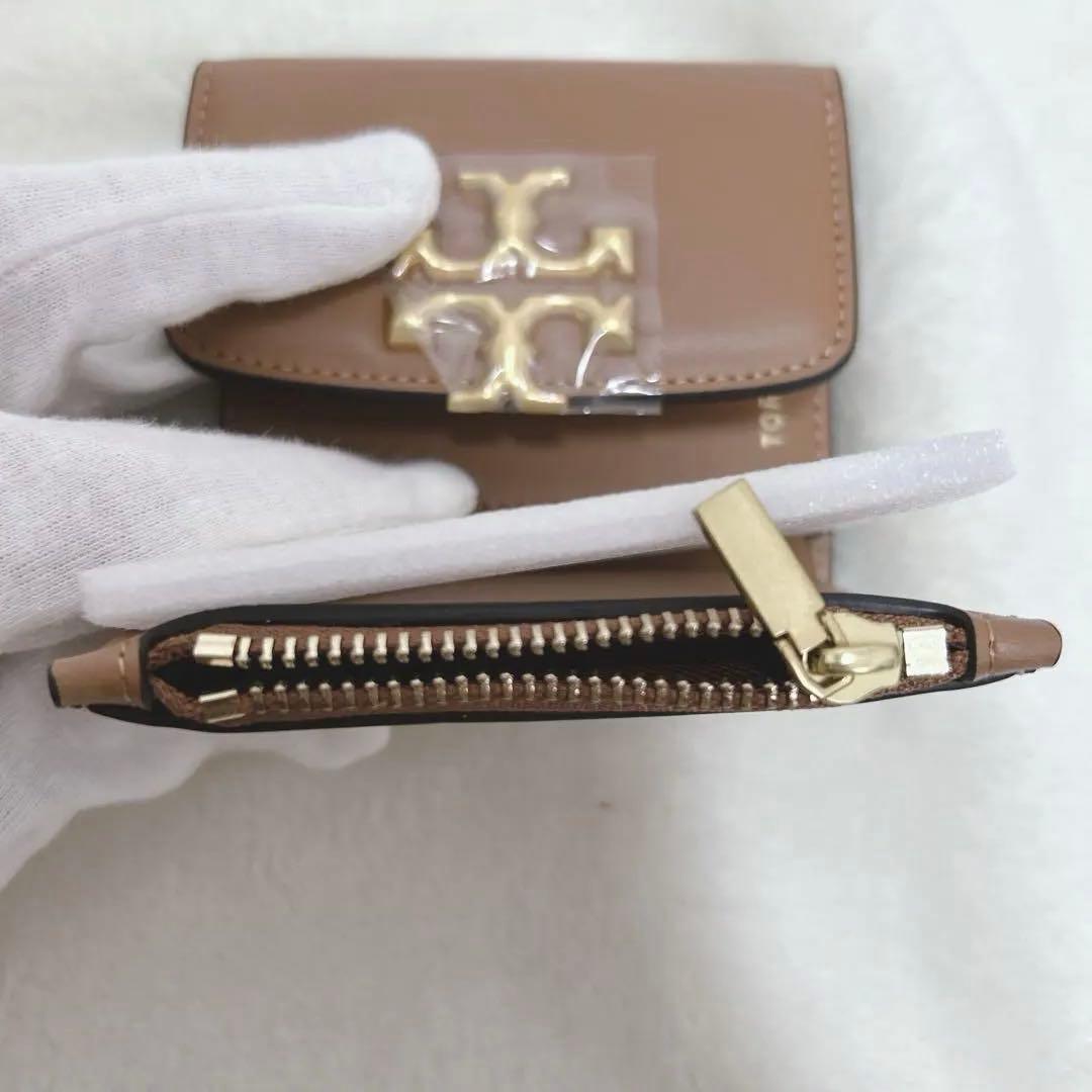 一点限り❗️トリーバーチ　三つ折り財布　新品　茶色　キャメル TORY BURC