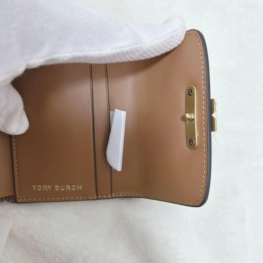 一点限り❗️トリーバーチ　三つ折り財布　新品　茶色　キャメル TORY BURC