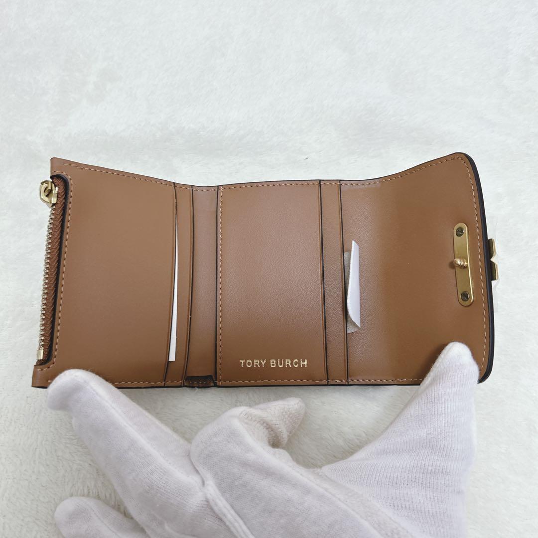 一点限り❗️トリーバーチ　三つ折り財布　新品　茶色　キャメル TORY BURC