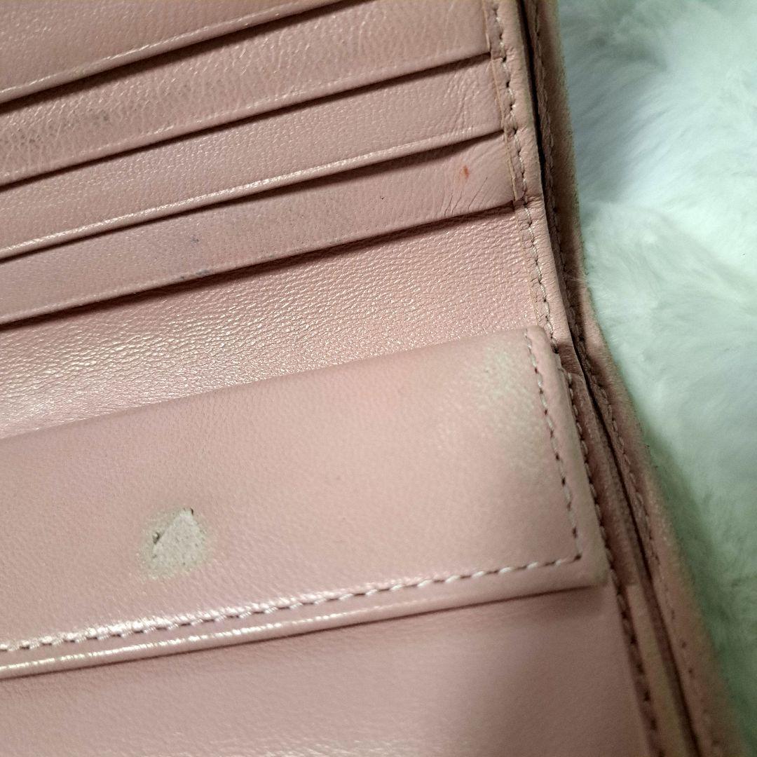 MIU MIU ミュウミュウ マテラッセ 二つ折り財布 ピンク 現行