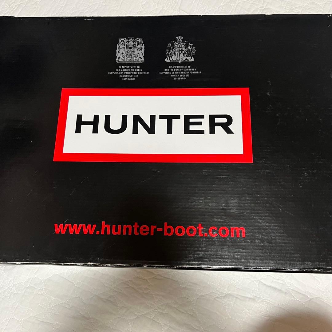 美品。HUNTER オレンジ 長靴 バックル付きUK6 日本25cm