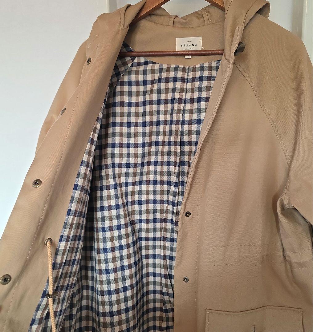 Sezane Hugo Parka セザンヌの春コート、ベージュ38 M-L