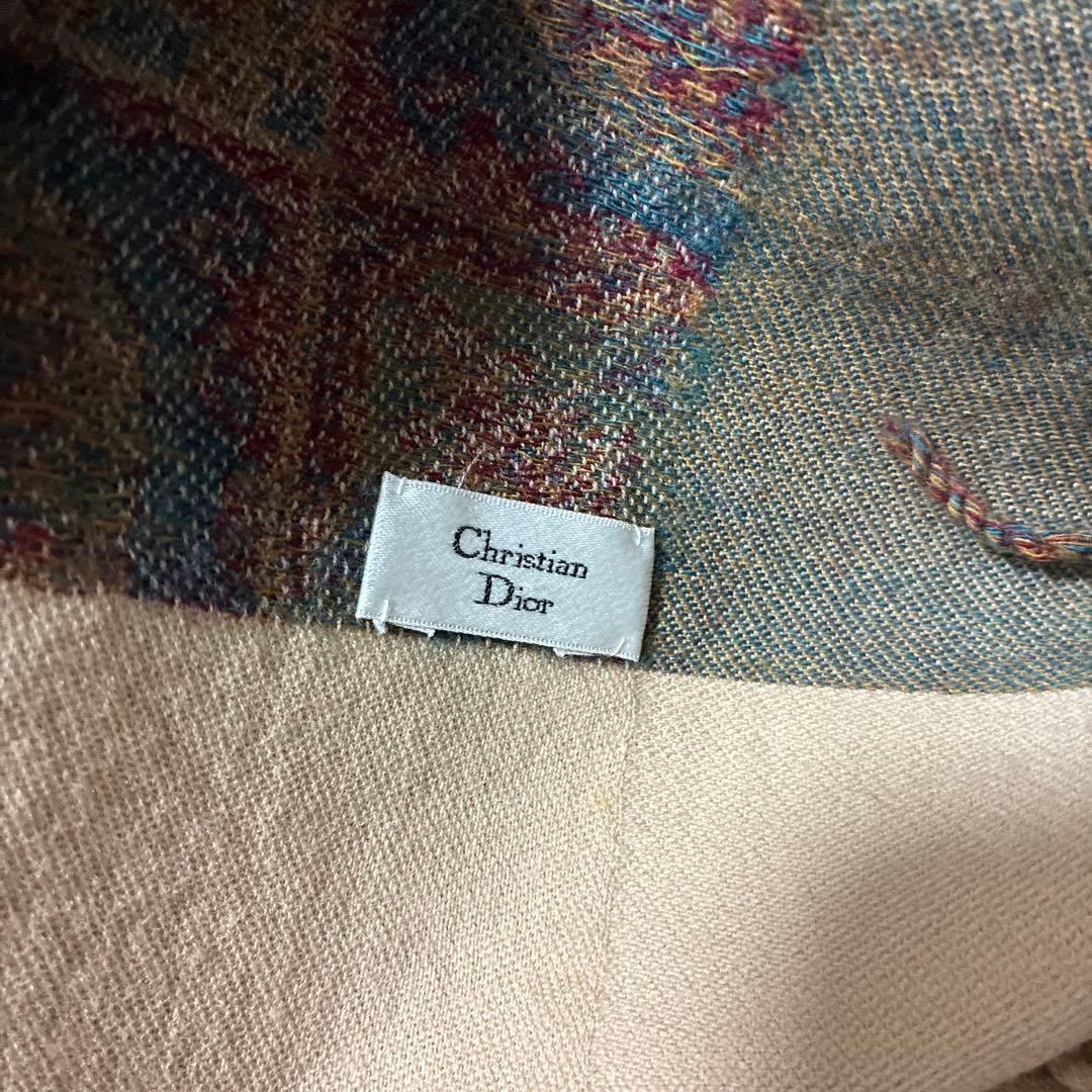 【出品者負担 値下げ済】 Christian Dior ペイズリー柄ストール