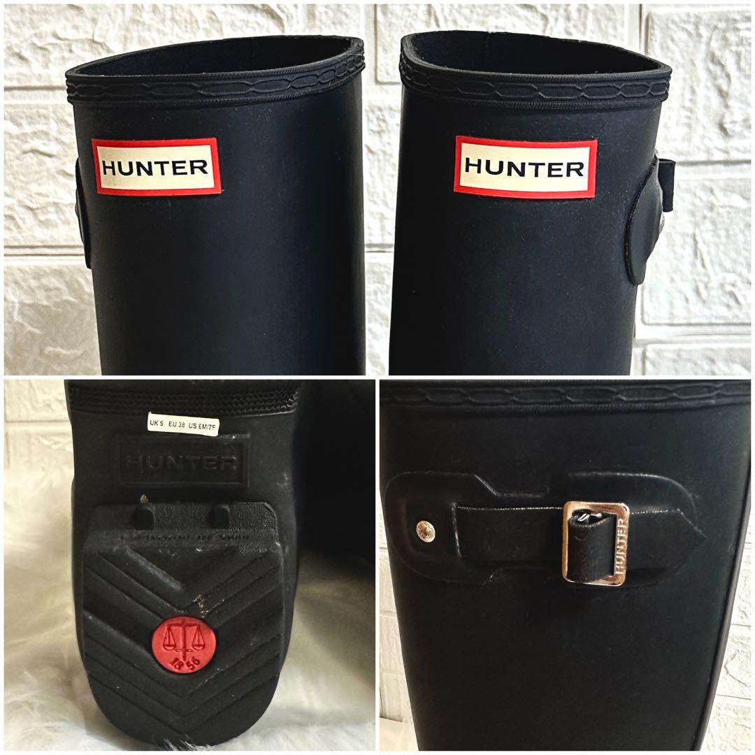 極美品✨HUNTER ハンター レインブーツ ロング 長靴 オリジナルトール 黒