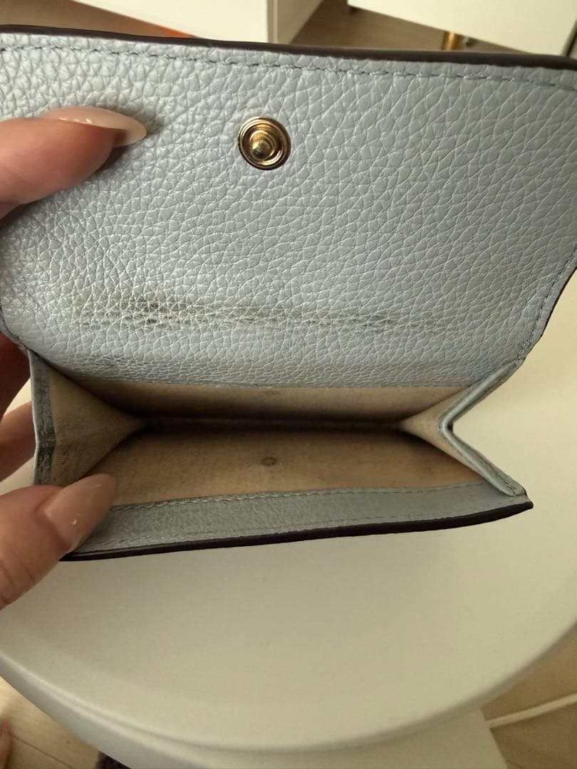 Chloé 水色 三つ折り財布