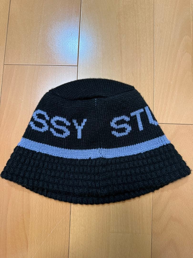 Stussy ニット帽 黒/グレー
