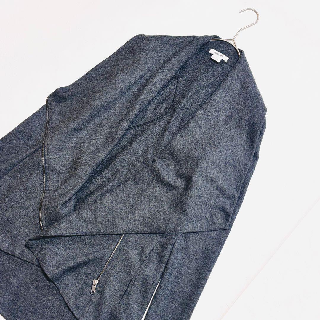 HELMUT LANG ウール　カーディガン　ライダースジャケット　グレー