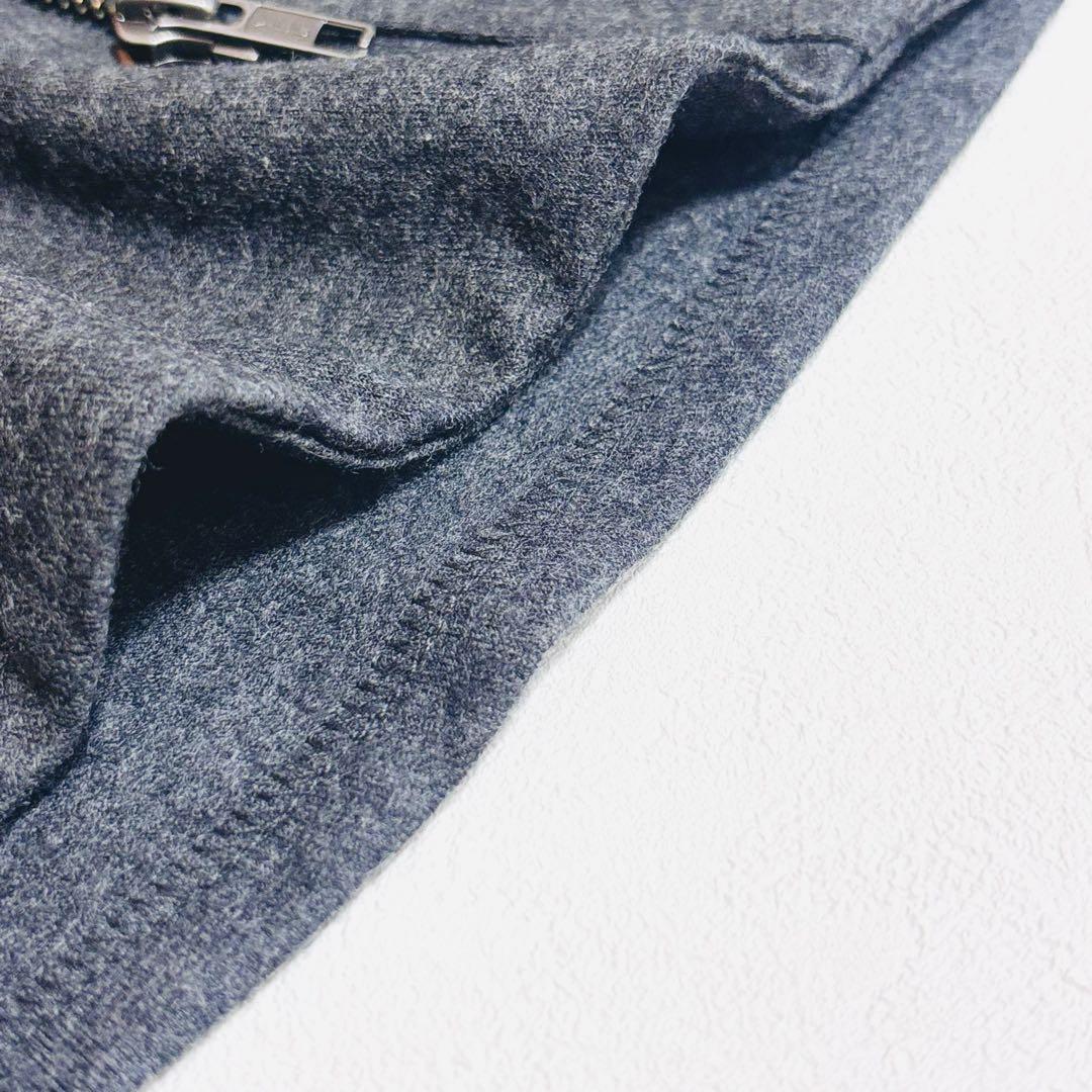 HELMUT LANG ウール　カーディガン　ライダースジャケット　グレー