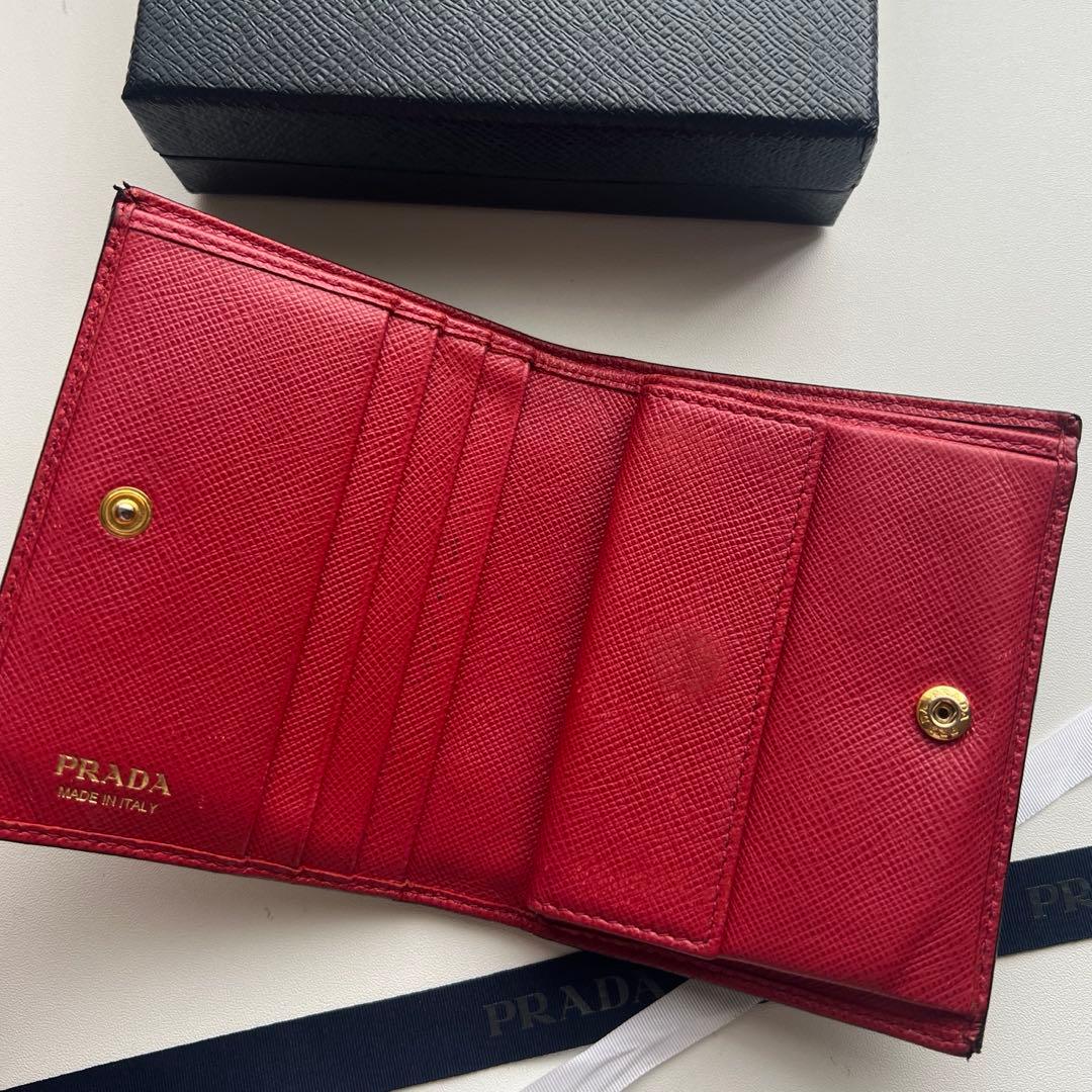250 美品 PRADA プラダ 2つ折り財布
