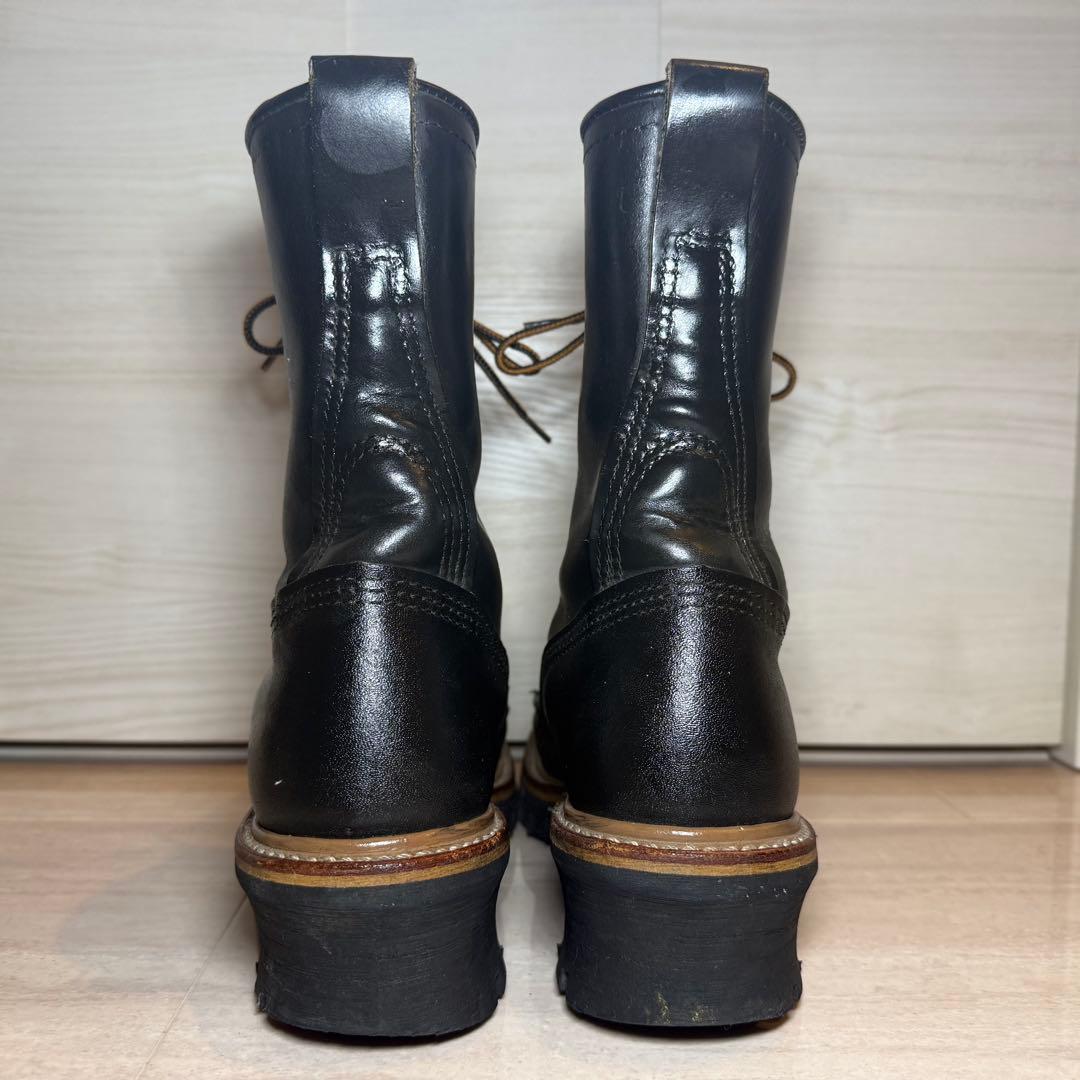 ★貴重茶芯☆96's刺繍羽タグ★REDWING699ロガーブーツ23.5cm