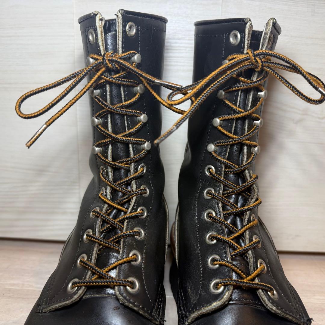 ★貴重茶芯☆96's刺繍羽タグ★REDWING699ロガーブーツ23.5cm