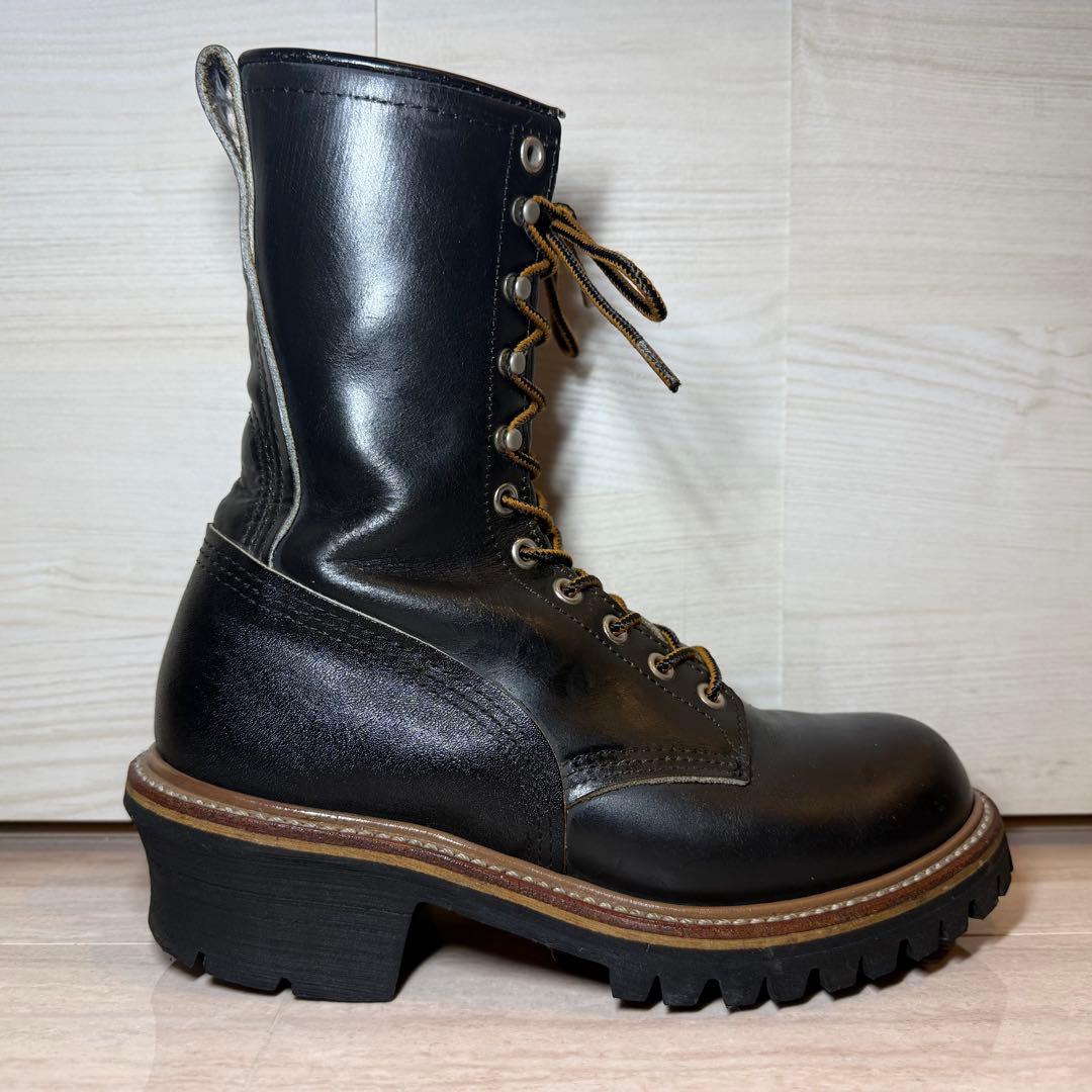 ★貴重茶芯☆96's刺繍羽タグ★REDWING699ロガーブーツ23.5cm