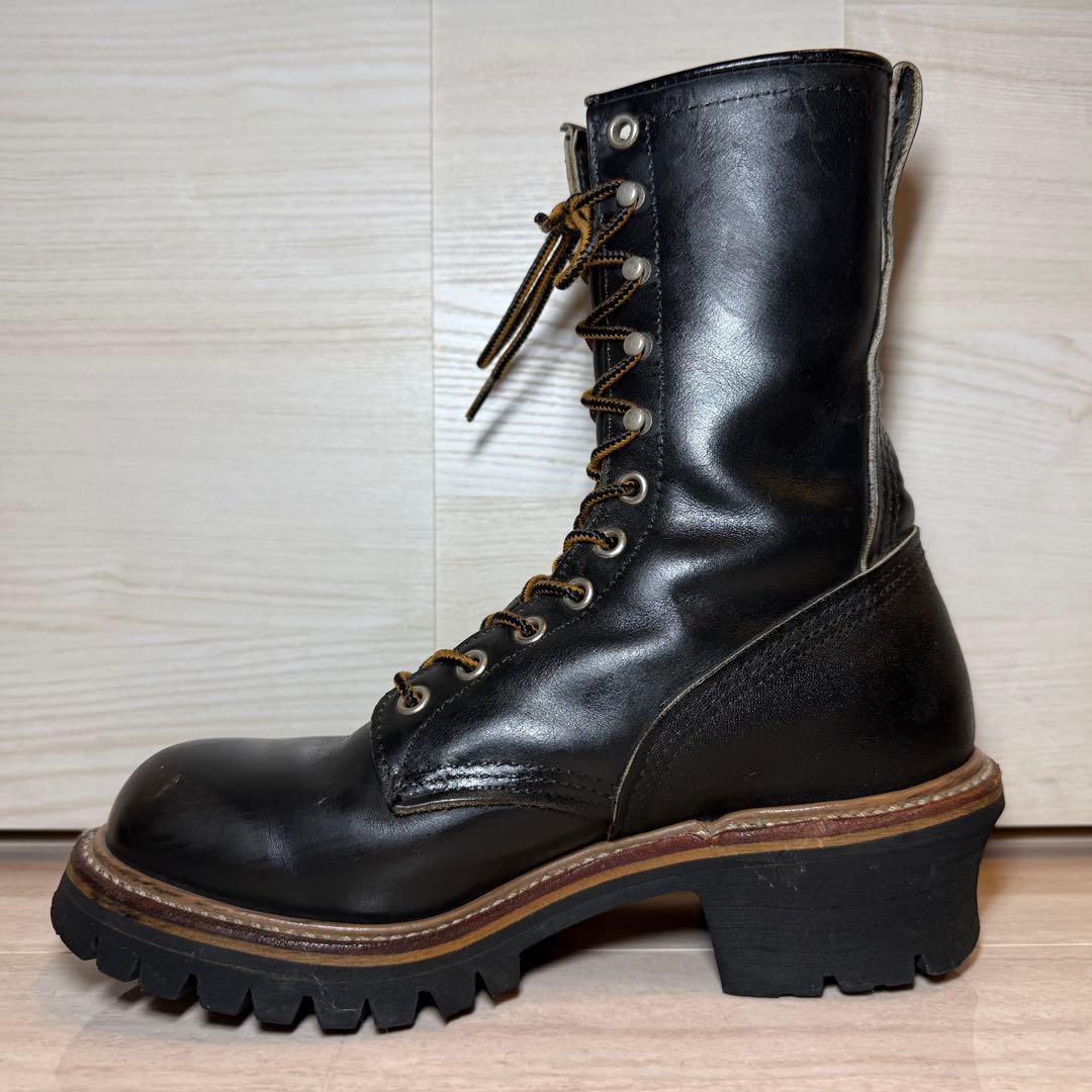 ★貴重茶芯☆96's刺繍羽タグ★REDWING699ロガーブーツ23.5cm