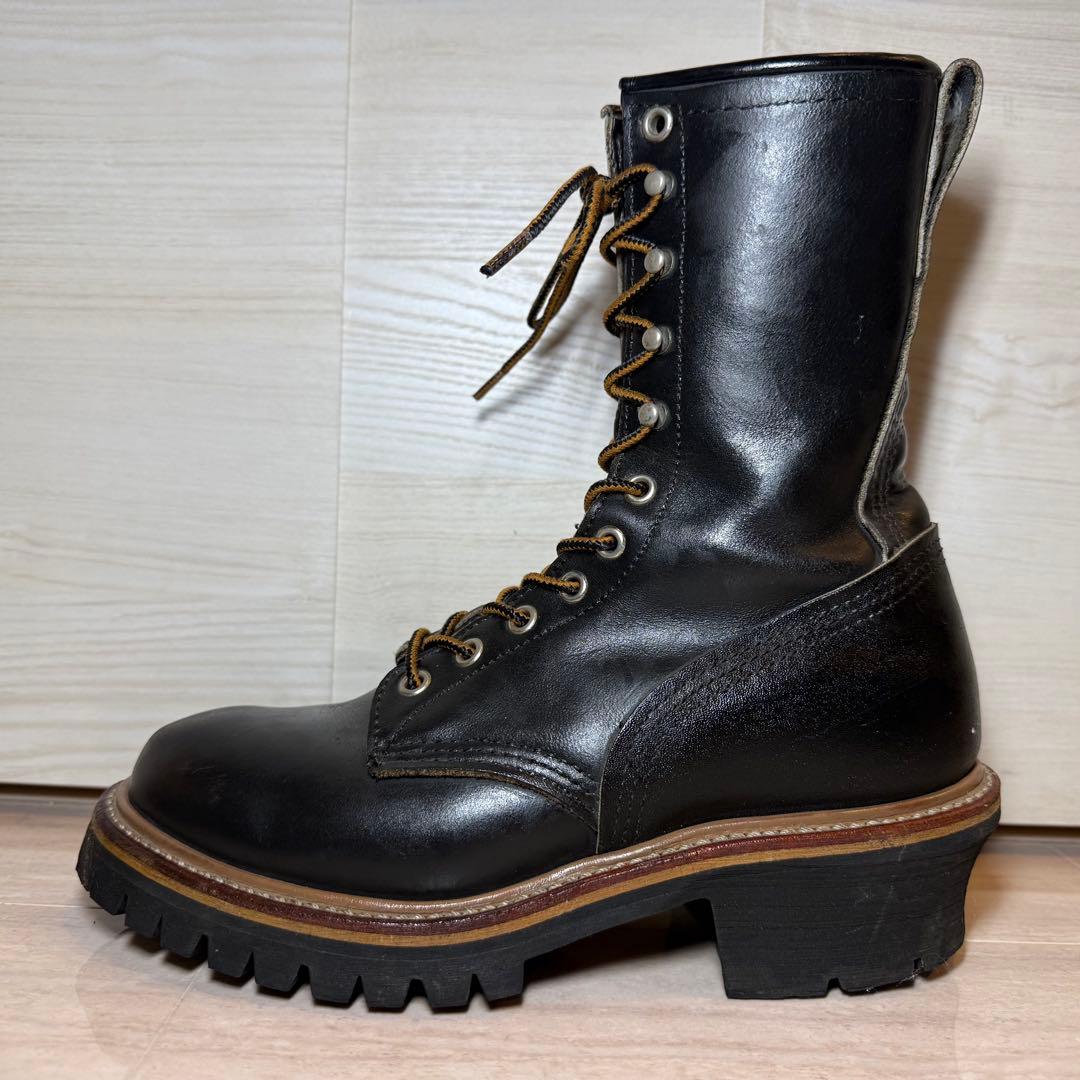 ★貴重茶芯☆96's刺繍羽タグ★REDWING699ロガーブーツ23.5cm