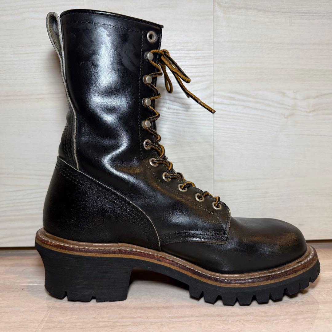 ★貴重茶芯☆96's刺繍羽タグ★REDWING699ロガーブーツ23.5cm