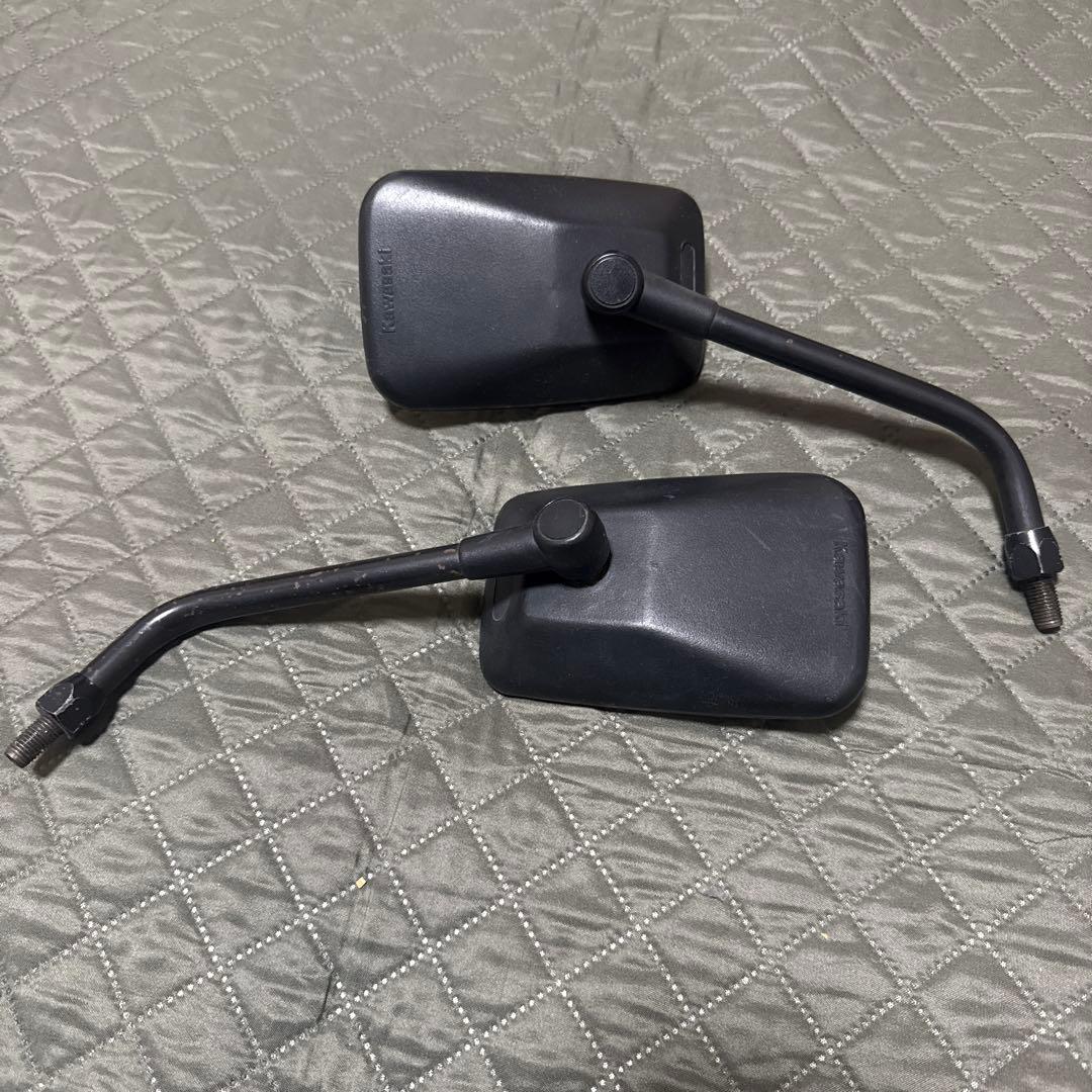 Kawasaki バイクミラー 2個セット ブラック