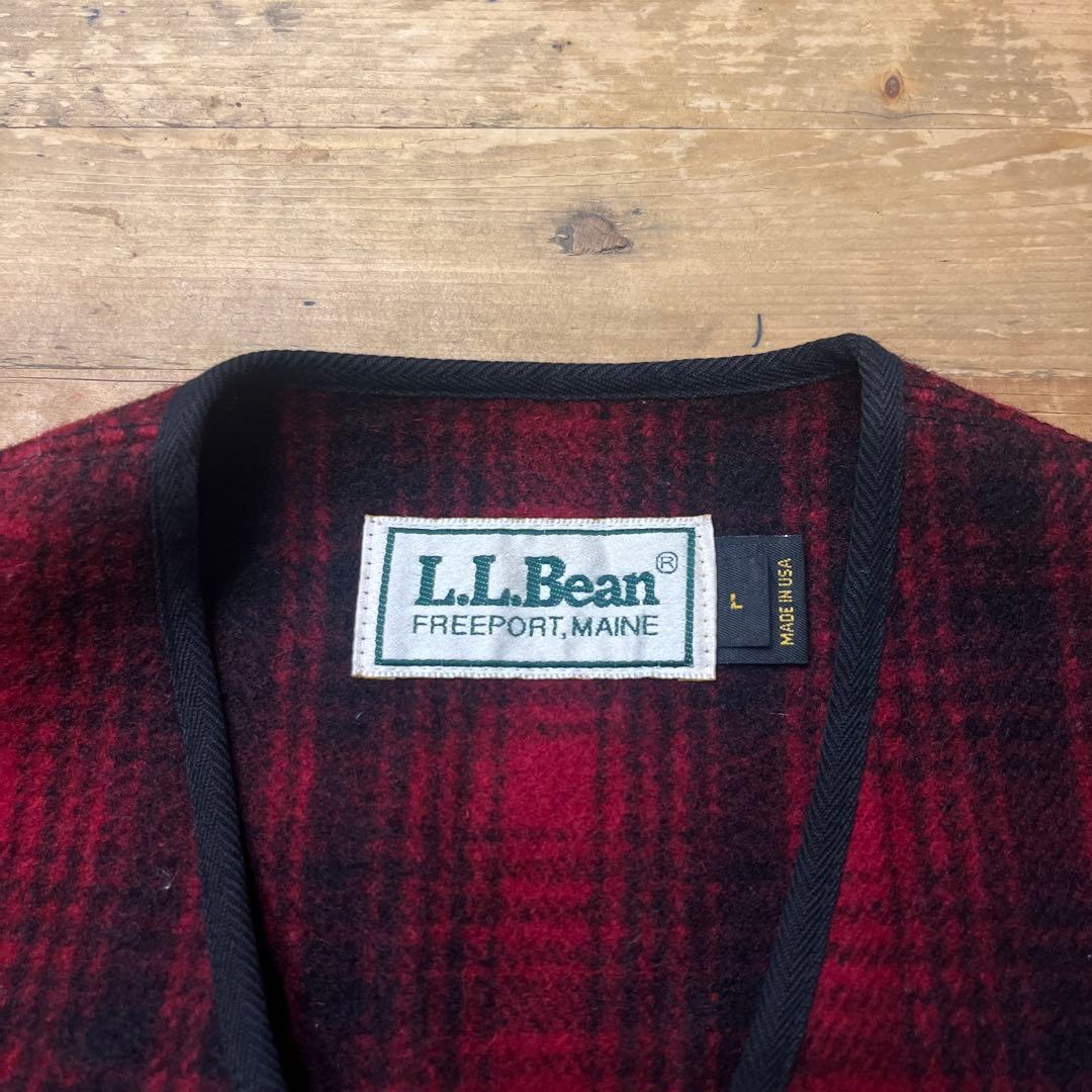 90s L.L.Bean エルエルビーン USA製 ウールベスト オンブレ