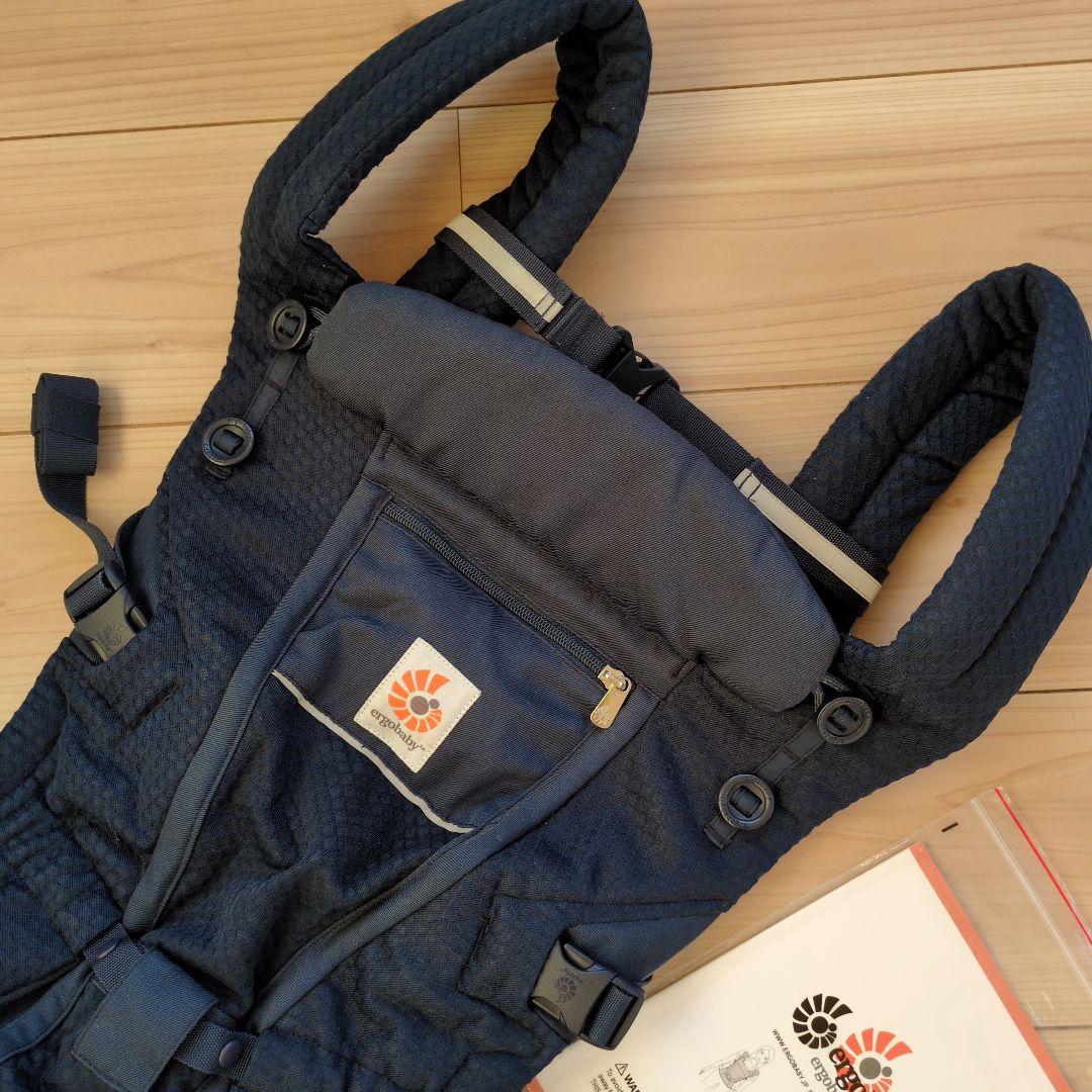 美品★エルゴベビーアダプトソフトフレックス メッシュ／ミッドナイトブルー