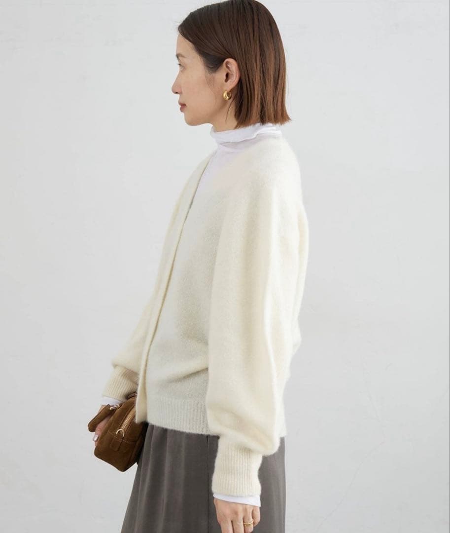 ピュア カシミヤ ドルマンVネックカーディガン　IENA