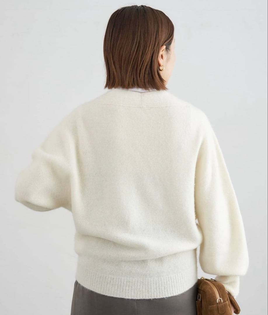 ピュア カシミヤ ドルマンVネックカーディガン　IENA