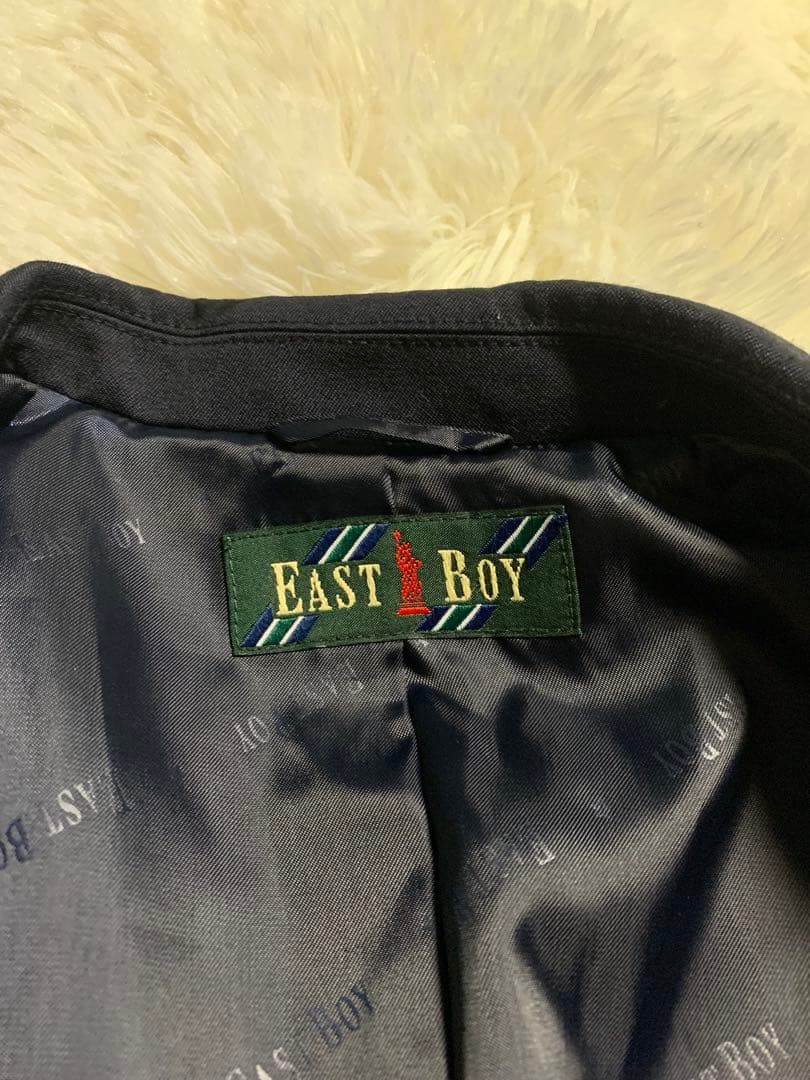EASTBOY 紺ブレ 13号 金ボタン ワッペン 裏地
