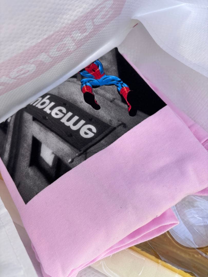 supreme Spider-Man Tee Light Pink Mサイズ
