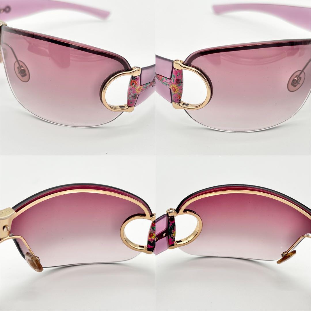小物 GUCCI Pink Shield Sunglasses w/ Case